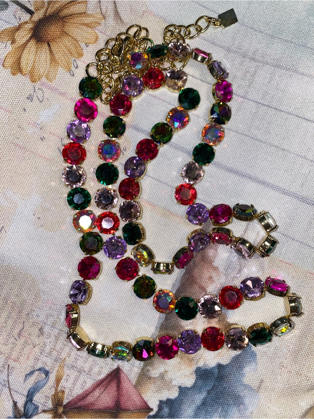 Feed Me Gems Multicolor Crystal Revire Necklace